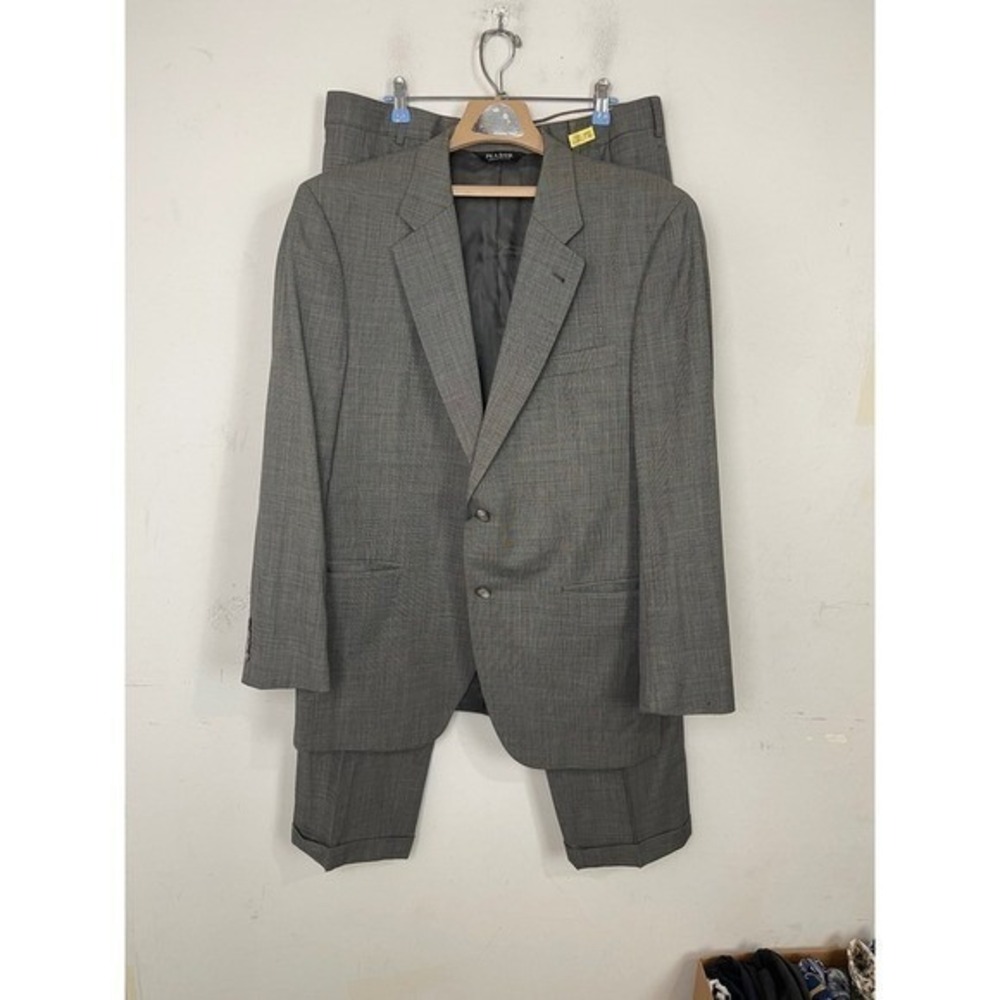 Jos. A. Bank Signature Collection Mens 44L Grey 100% Wool 2 Piece Suit 38x31
